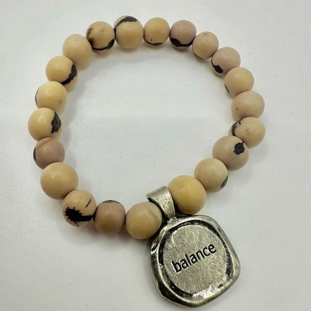 acai seed libra charm bracelet